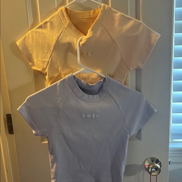Madhappy Pastel Yellow and Lavender Crop Tops - Picture 1 of 7